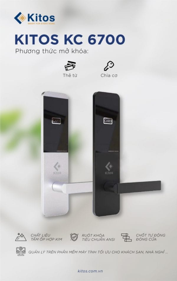 Khóa khách sạn tự động kc6700 1 Khóa Khách Sạn Kc6700
