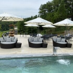 Ghế Mây Khu Bể Bơi